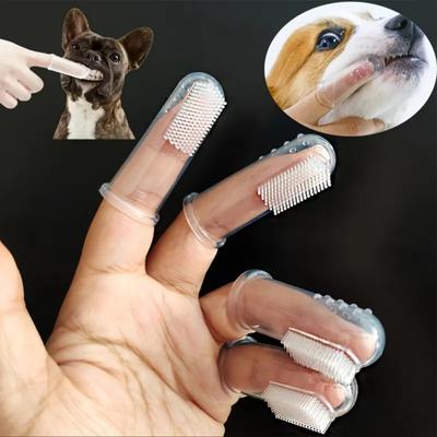 Happy Pet Pantry Finger Dental Brush For Dogs & Cats Soft Nylon Plaque Remover Finger Dental Brush For Dogs & Cats Soft Nylon Plaque Remover