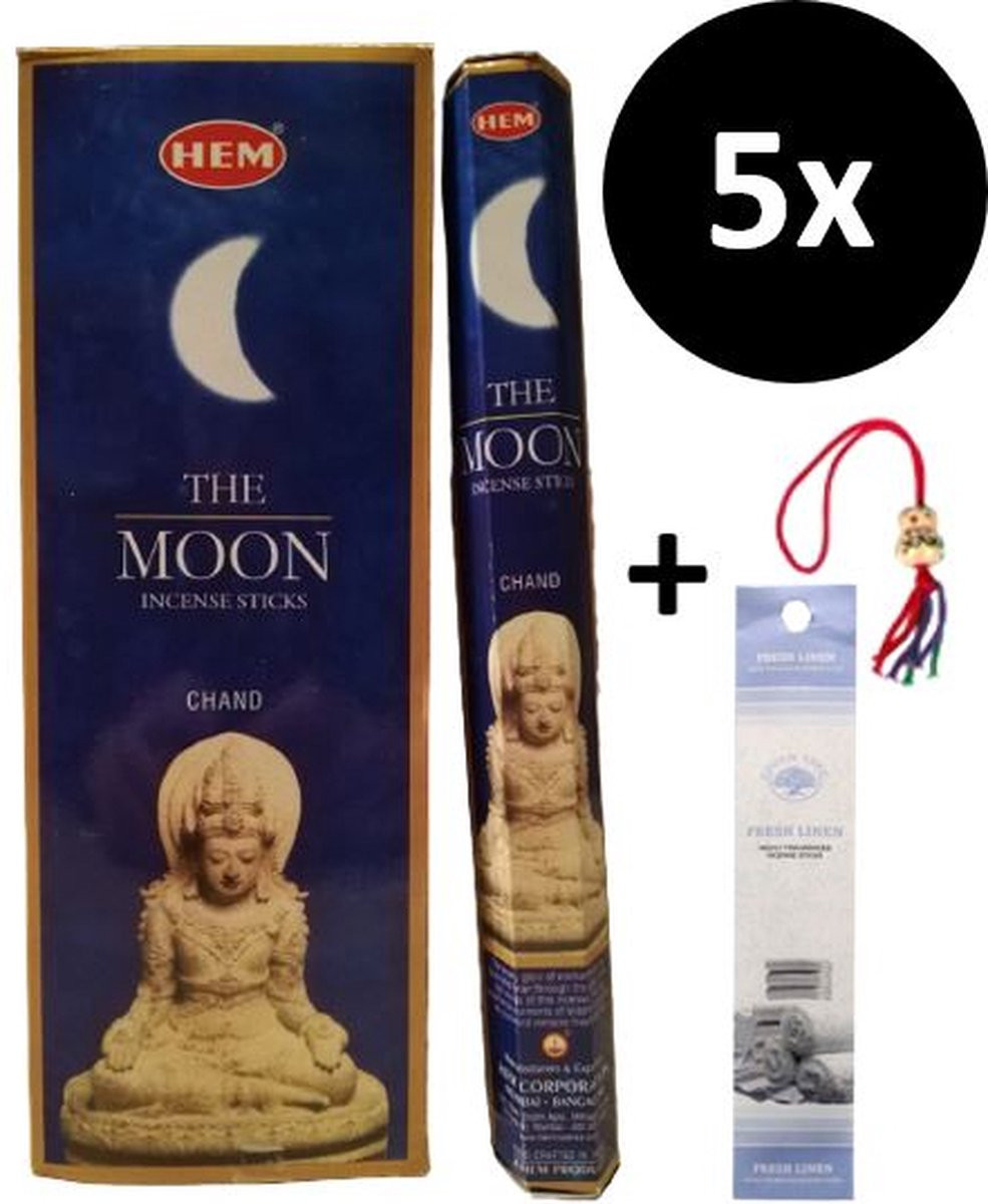 Wierookstokjes The Moon - 105 stuks met gelukspoppetje