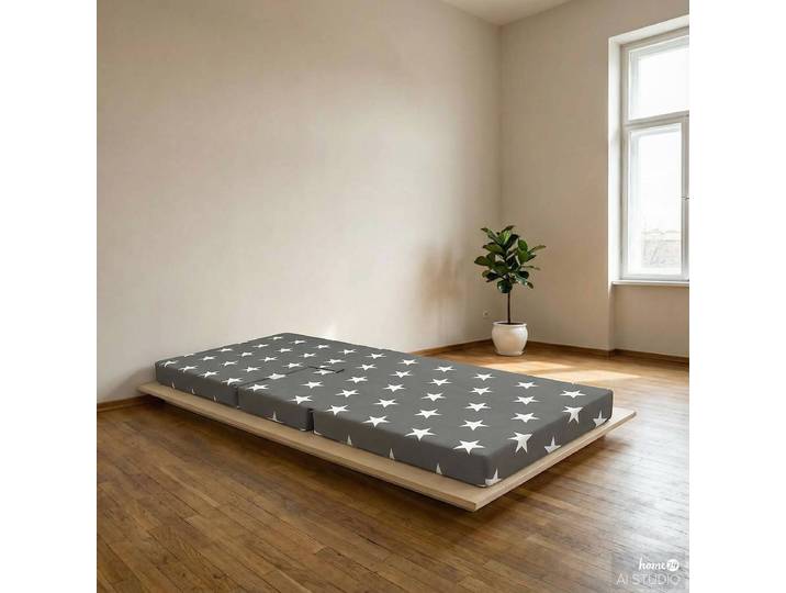Faltmatratze Pohn 70 x 190 cm Grau/Weiß/Grau/Weiß