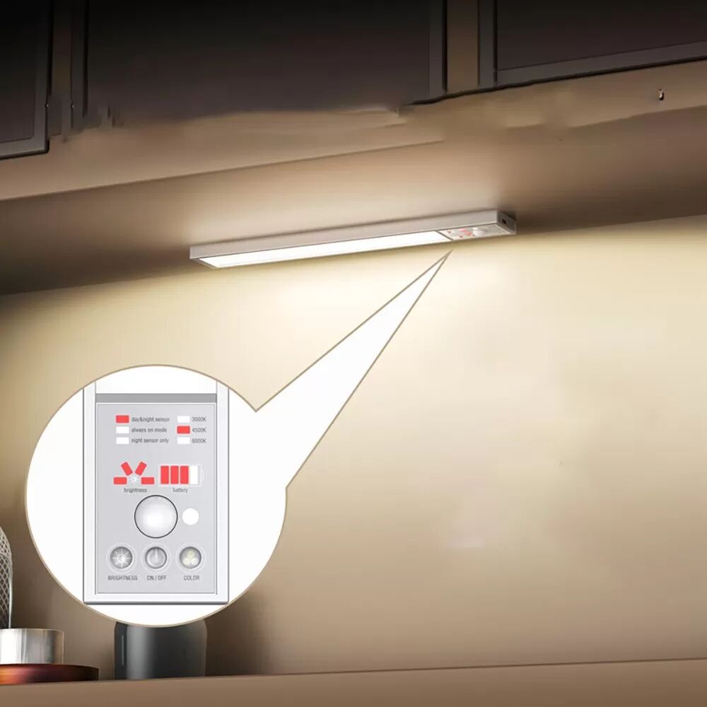 INF Lampe de Placard LED Intelligente à Détecteur de Mouvement - Rechargeable, Magnétique, Luminosité Réglable 40 cm