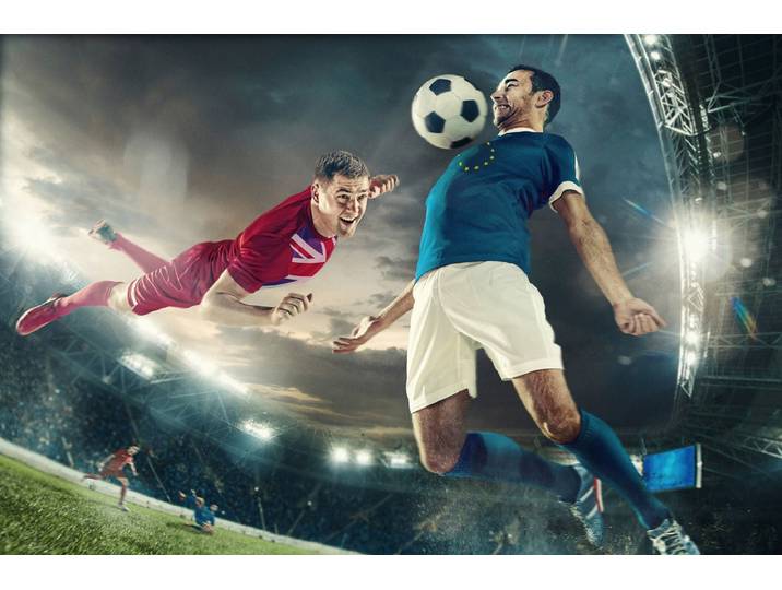 Fototapete PAPERMOON Fussball , bunt, B:2,5m L:1,86m, Vlies, Tapeten, Fototapete
