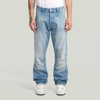 Regular-fit-Jeans G-STAR "5620 3D Regular", Herren, Gr. 29, Länge 34, blau (vintage mayin), Denim/Jeans, Obermaterial: 100% Baumwolle, straight fit normal, Jeans, mit Knie-Patches