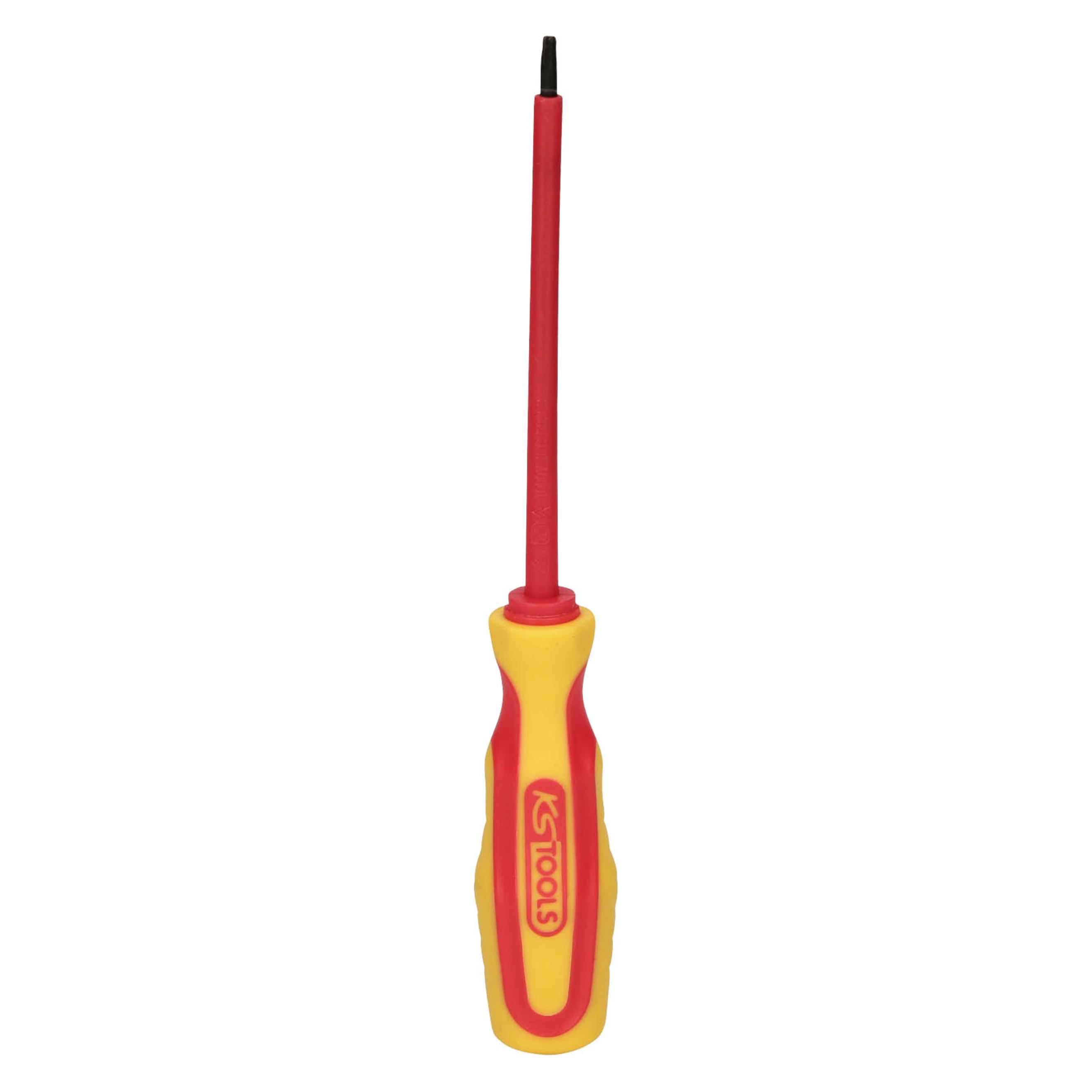 KS Tools Werkzeuge-Maschinen GmbH Schraubendreher mit Schutzisolierung für Innen-Torx-Schrauben, T9 (117.2239)