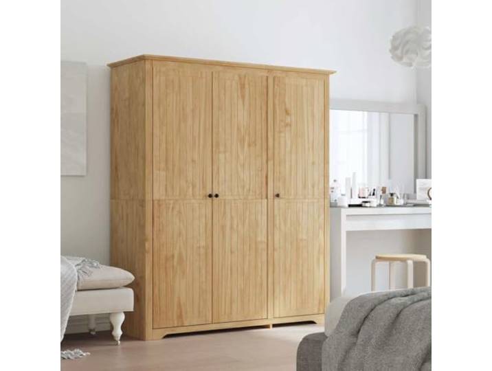 Kleiderschrank BODO Honigbraun 146 x 53,5 x 173 cm Holzwerkstoff,rechteckige Form,glatte Oberfläche,für Innenbereich,Schlafzimmer,Wohnzimmer