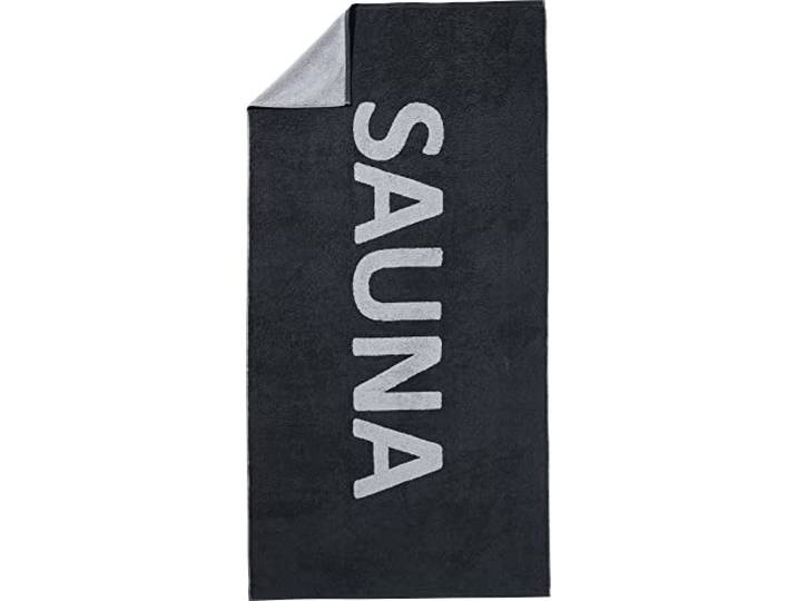 Erwin Müller Saunatuch, Liegetuch, Badetuch XXL 100% Baumwolle Größe anthrazit-Silber Größe 90x180 cm - schnell trocknend, saugstark, mit beidseitigen Schlaufen