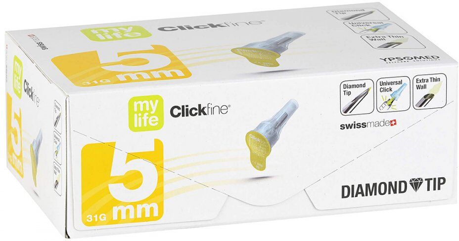 Mylife Clickfine Pen-nadeln 5 mm 100stk