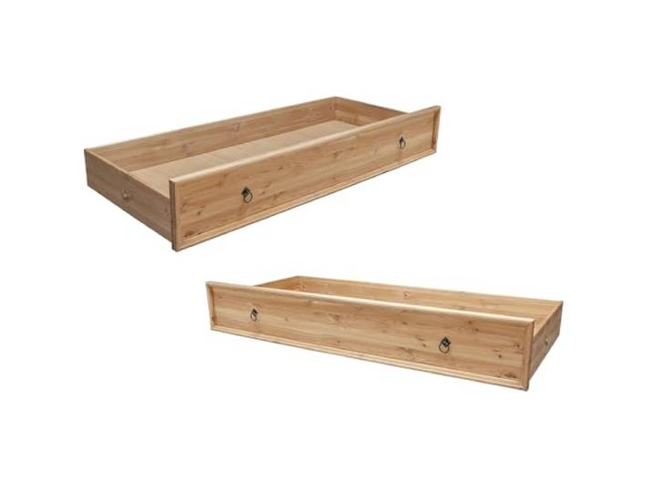 Lomadox Schlafzimmer Bettkasten Bettschubladen 2er Set, Kiefer massiv eichefarben geölt