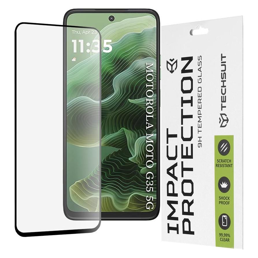 Techsuit - 111D Full Cover / Full Glue Glass - Motorola Moto G35 - Black (Motorola Moto G35) (56362010)