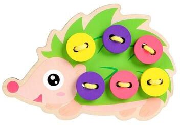 United Hedgehog Fine Motor Skills Toy Montessori Threading Toy For Toddlers Educational Puzzle Set hedgehog