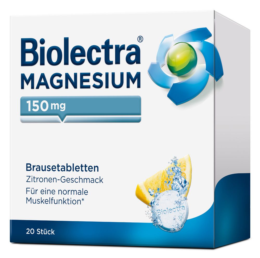 Biolectra Magnesium 150 mg Zitrone Brausetabletten 20 St