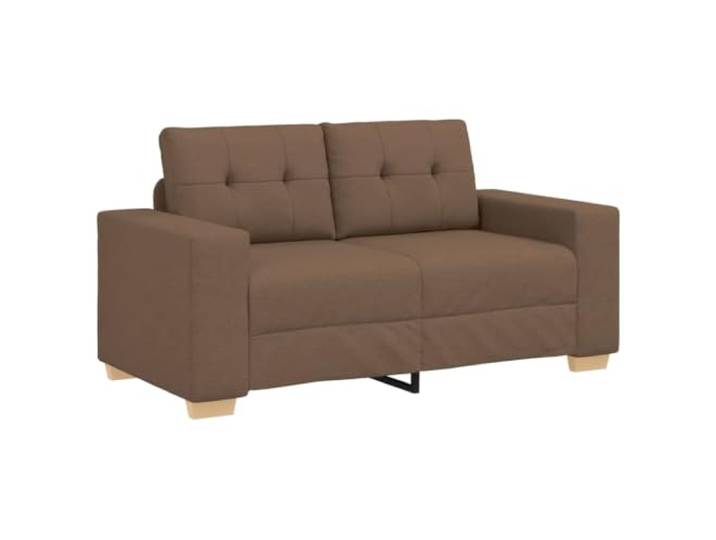 KUTYWEXFM Loveseat Sofa 2-Sitzer Polstersofa Braun 160x77x82cm Bequemes 2-Sitzer Stoffsofa mit dicker Schaumstoffpolsterung für Wohnzimmer, Schlafzimmer und Empfangsbereich.