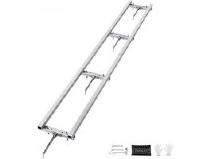 VEVOR Système de Guidage de Scierie sur Rail 274 cm Guide de Fraisage de Moulin à Scie à Chaîne 4 Barres Transversales Rail de Guidage pour Scierie Réglable en Aluminium pour Constructeurs Menuisiers