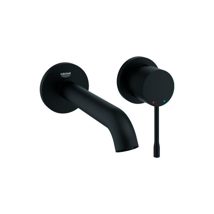 Grohe Essence 2-Loch-Waschtisch-Wandarmatur 29192KF1 29192_1 FMS Ausladung 183mm phantom black