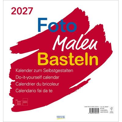 Foto-Malen-Basteln Bastelkalender weiß groß 2027