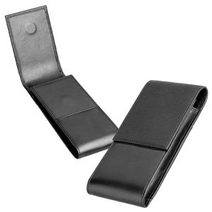 Lamy Stifteetui A303, 1224781, schwarz, für 3 Stifte, Stecketui mit Magnetverschluss, aus Echt Leder mit Prägung