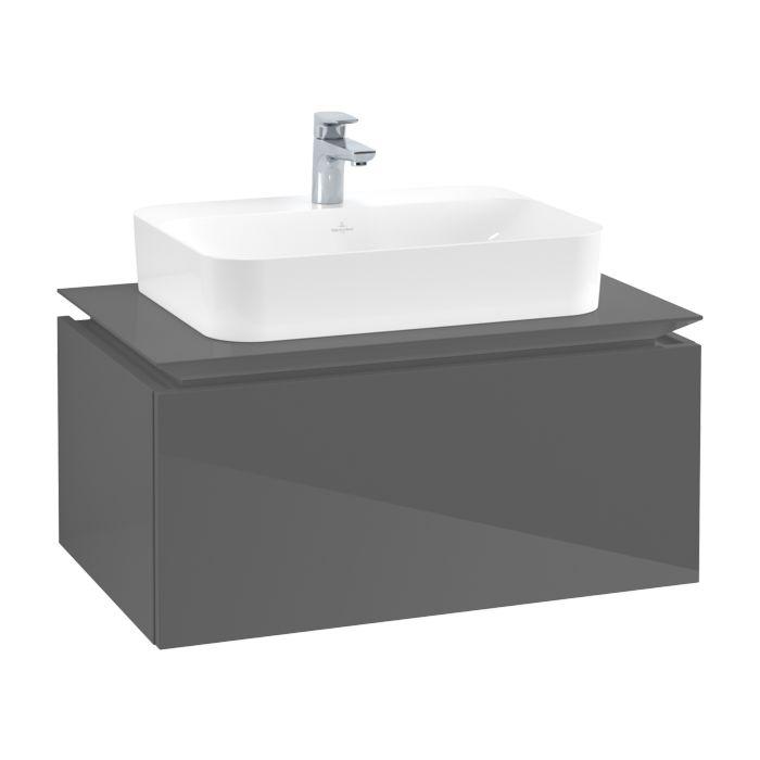 Villeroy & Boch Legato Waschtischunterschrank B75300FP 80x38x50cm, Glossy Grey