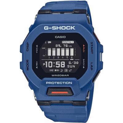 Smartwatch CASIO G-SHOCK "GBD-200", blau (blau, schwarz, blau), Smartwatches, Herren, Smartwatch, Armbanduhr, Herrenuhr, Bluetooth, Schrittzähler, Stoppfunktion