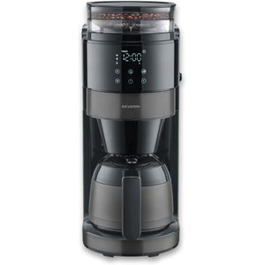 Severin Kaffeemaschine S-Taste AromaOne KA 4831, Thermoskanne, mit Mahlwerk, 1 Liter, 900 Watt, schwarz, bis zu 8 Tassen