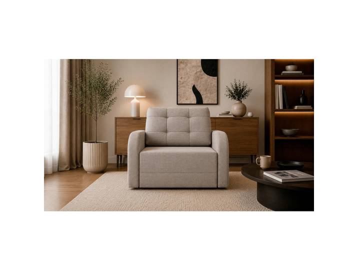 Mid.you Schlafsessel Arizona 80, Taupe, Kunststoff, 100x90x101 cm, Stoffauswahl, inklusive Armlehnen, Wohnzimmer, Sofas & Couches, Schlafsofas, Schlafsofas mit Bettkasten