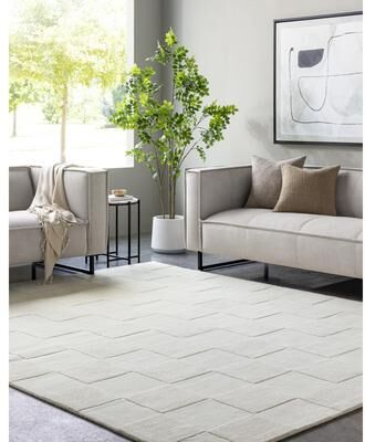 Livabliss Nathan Casual Solid Color Wool Area Rug