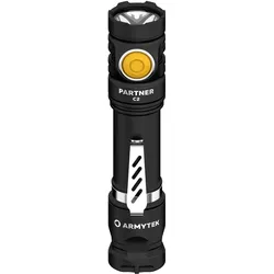 ArmyTek, Taschenlampe, Partner C2 Magnet USB White LED Taschenlampe mit Gürtelclip, mit Holster akkubetrieben 1100 (12.35 cm, 1100 lm)