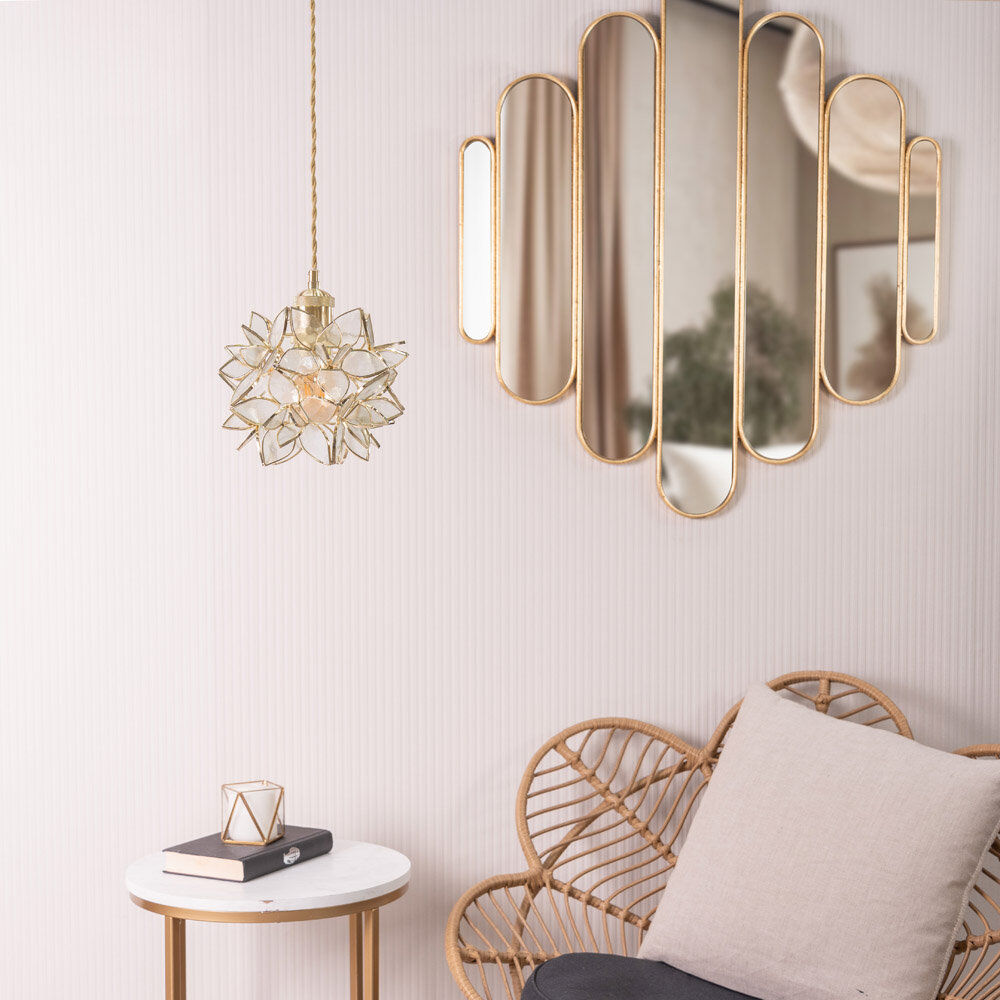 Bloomsbury Market 17cm H Glass Round Pendant Shade White 17cm H X 21cm W X 21cm D