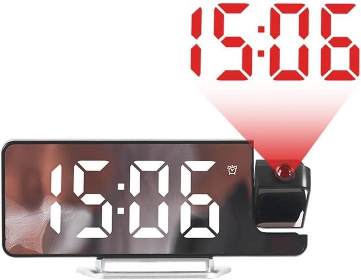 Projectiewekker met LED Display en Temperatuurweergave - Digitale Wekker voor Nachtkastje en Kantoor