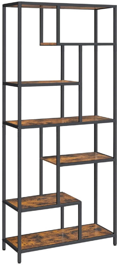 Rio Bookcase Brown 180cm H X 80cm W X 30cm D