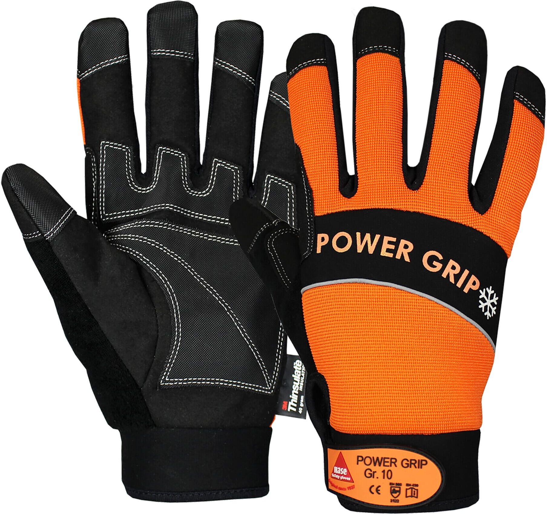 Hase Kälteschutzhandschuhe Power Grip Winter Größe 9, Spandex (402050-9)
