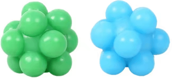 Inspire Picks High Bounce Cat Chew Ball Interactive Bite Resistant Toy For Teeth Cleaning & Play 2pcs