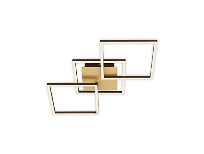 BRILONER Leuchten - Deckenlampe LED, Stufenweise Dimmbar, schwenkbare Deckenleuchte, LED Frame, goldfarbig-braun, 763x368x73 mm, 3217-017