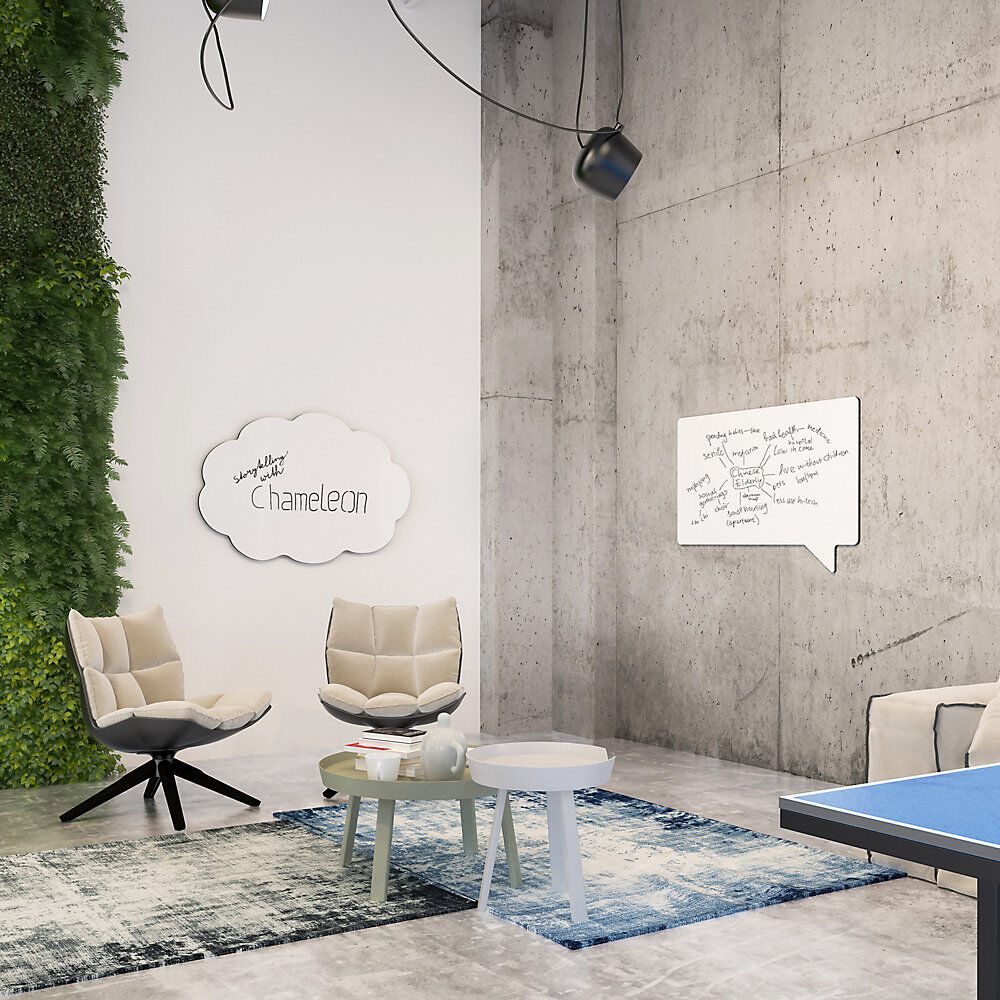 Design-Whiteboard, emailliert, SPEECH - Sprechblase, BxH 1180 x 880 mm, weiß Chameleon