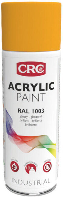 CRC Peinture couleur Acrylic Paint jaune de sécurité, Contenance : 400ml ; CRC Industries (083101 400)