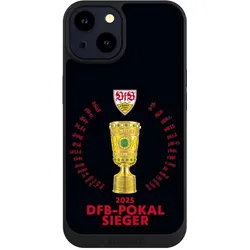 Nivocase Handyhülle für Apple iPhone 14 Hülle NIVOpure Case Schwarz Offizielles Lizenzprodukt Pokal VfB (Apple iPhone 14), Smartphone Hülle, Schwarz