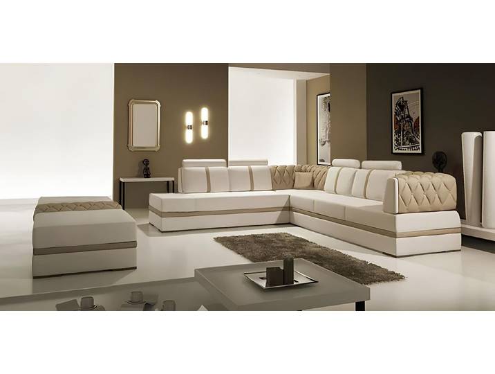 Xlmoebel Ecksofa Elegantes L-Form Ledersofa für stilvolles Wohnen, Ecksofa, Hergestellt in Europa