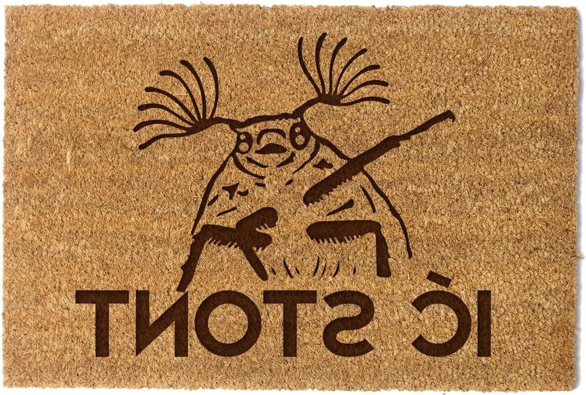Kokosmat Deurmat met Grappige Inscriptie - Bruin - 40 x 60 cm