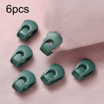 Inspire Curations 6Pcs Anti Slip Duvet Cover Clips And Quilt Fasteners green 6pcs