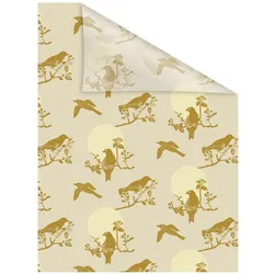 Lichtblick Fensterfolie selbstklebend, Sichtschutz, Moon Birds - Beige