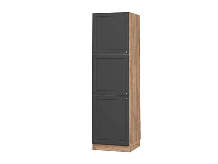 Vicco Vorratsschrank Fame-Line, Anthrazit-Gold Landhaus/Goldkraft Eiche 60 cm