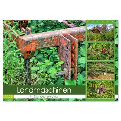 Landmaschinen im Dornröschenschlaf (Wandkalender 2027 DIN A3 quer), CALVENDO Monatskalender