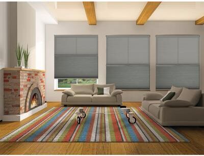 "BlindsAvenue Cordless Day/Night Cellular Honeycomb Shade, 9/16"" Single Cell, Antique Pewter"