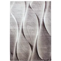 KURZFLORTEPPICH DRAU, mit Farbverlauf, Braun, 140 x 200 cm