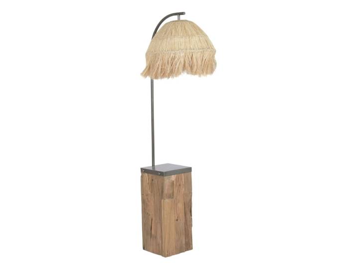 Lampadaire fait main en teck et fer marron 57x55x160 cm