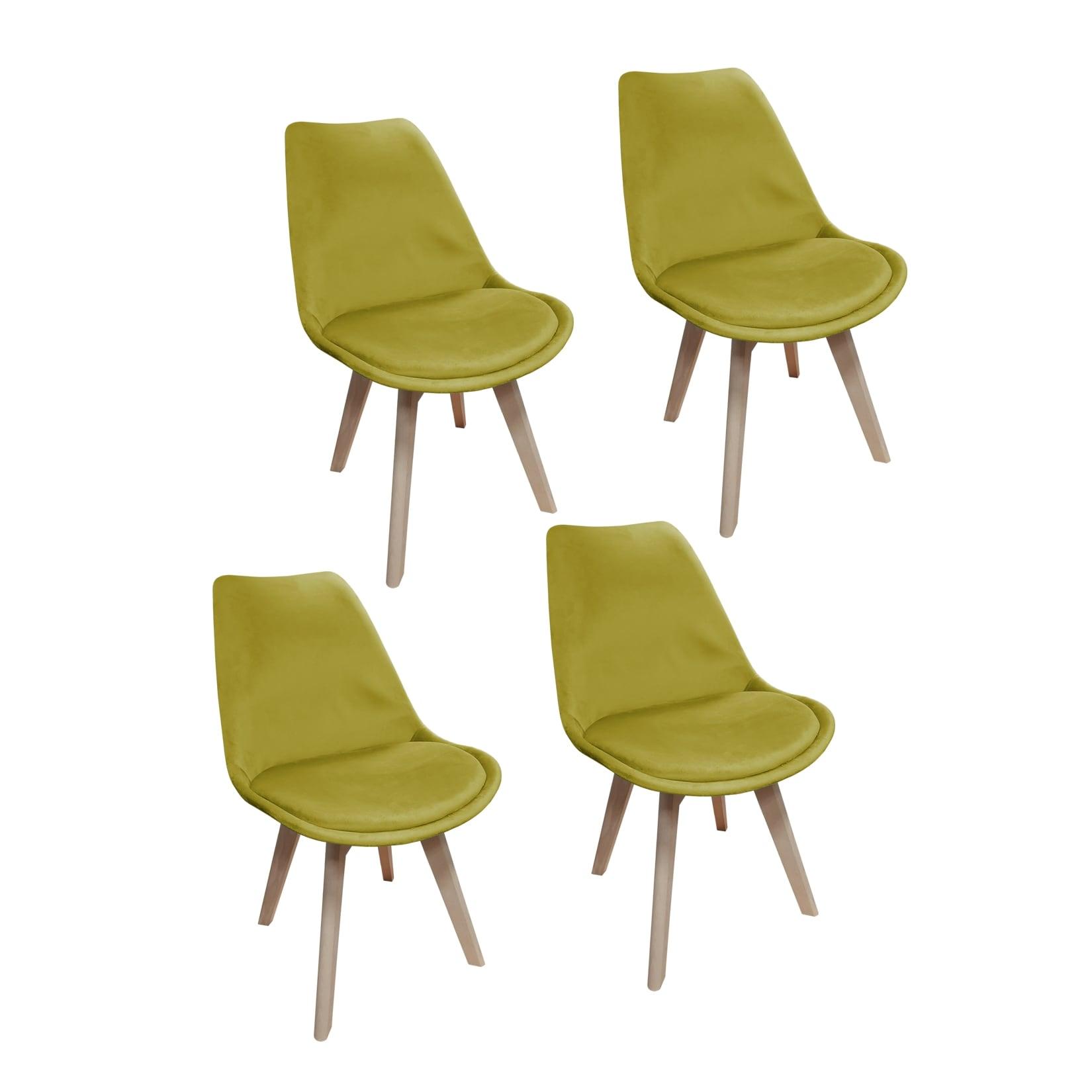 HTI-Living Esszimmerstuhl Samt 4er Set Atlanta Curry