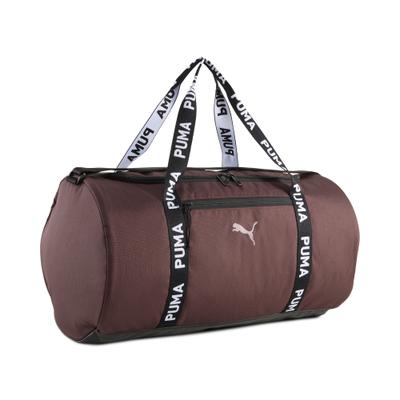 Sporttasche PUMA "AT ESS BARREL BAG", Damen, braun (chocolate braun), unifarben, Taschen Sporttasche, für Fitness und Alltag, mit verstellbarem Schulterriemen