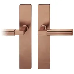Drückergarnitur 12 1102, LS eck,UG/8,TS 39-58,h-bronze