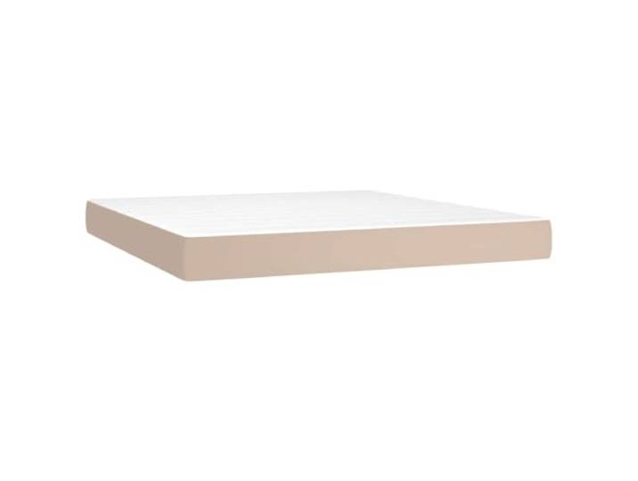 Taschenfederkernmatratze Mittel Cappuccino 160x200x20 cm Kunstleder Mittelharte Unterstützung, Taschenfedern, Schaumstoff, schmutzabweisendes Kunstleder, pflegeleicht, langlebig