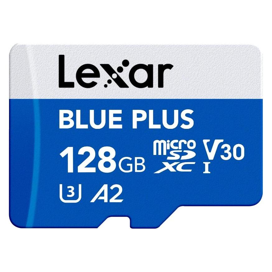 Lexar Blue Plus MicroSD Card 128GB (128 GB, microSDXC, U3, UHS-I) (LMSBLPL128G-BNANG)