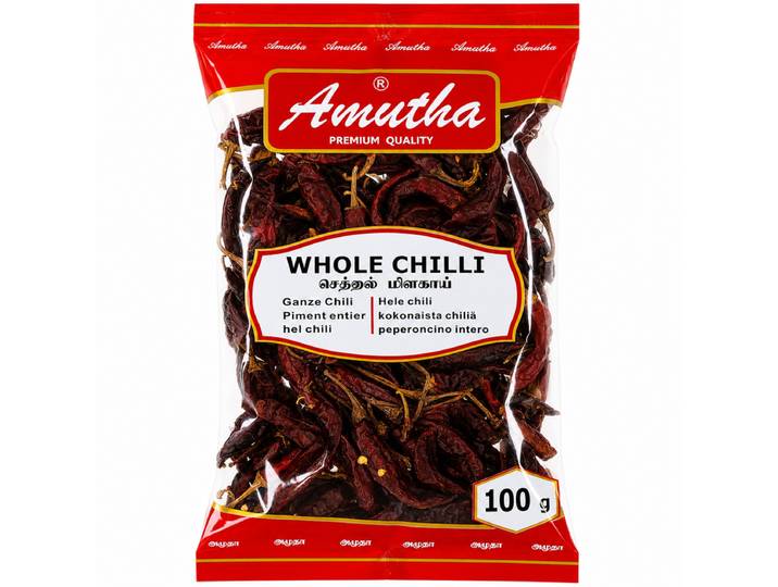 Amutha Piment séché avec tige 250 g