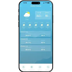 Technoline WD 3050, Wetterstation, Schwarz